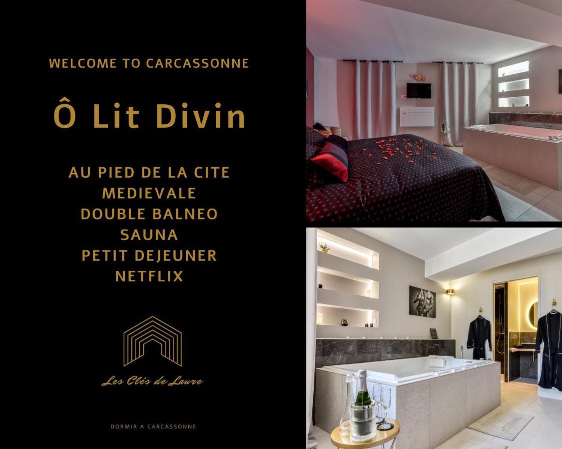 Les Gites De Laure - O Lit Divin, Instant De Volupte, Balneo Sauna, Climatisation, Netflix, 160M De La Cite Medievale การ์กาซอน ภายนอก รูปภาพ